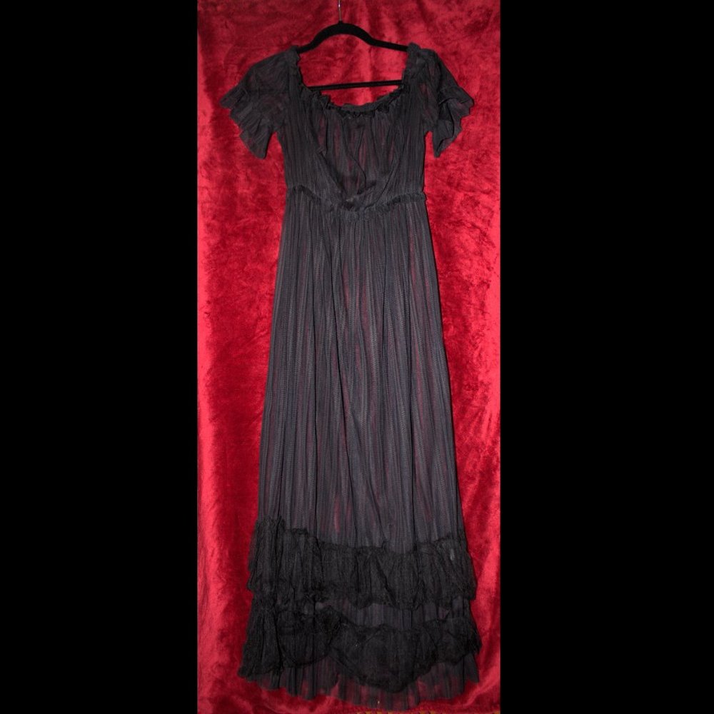 Black Maxi Mesh Dress